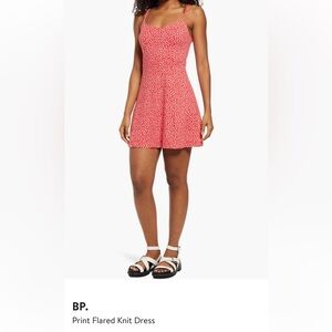 BP Red Floral Flared Minidress
